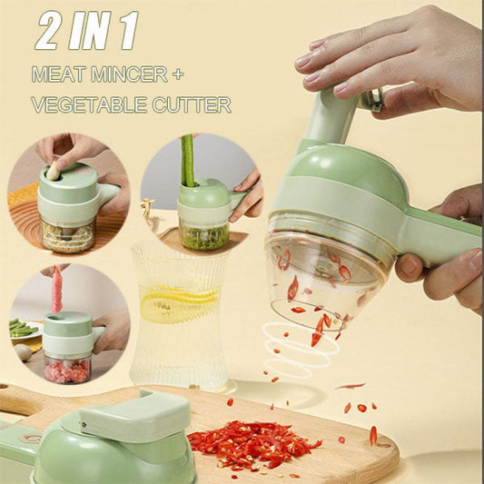 Veggechipper™ | 4-in-1 Electric Vegetable Cutter Set