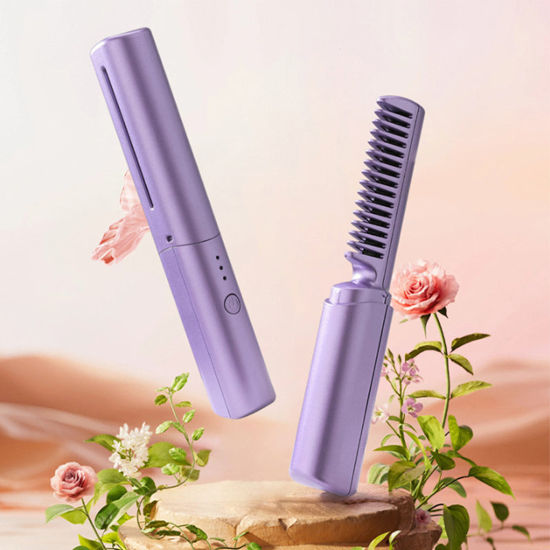 HairGlam™️ | 2 in 1 electric comb / curling iron and straightener