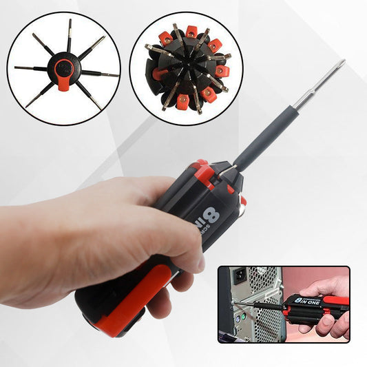 BrightScrew™ | 8-in-1 screwdriver with LED flashlight