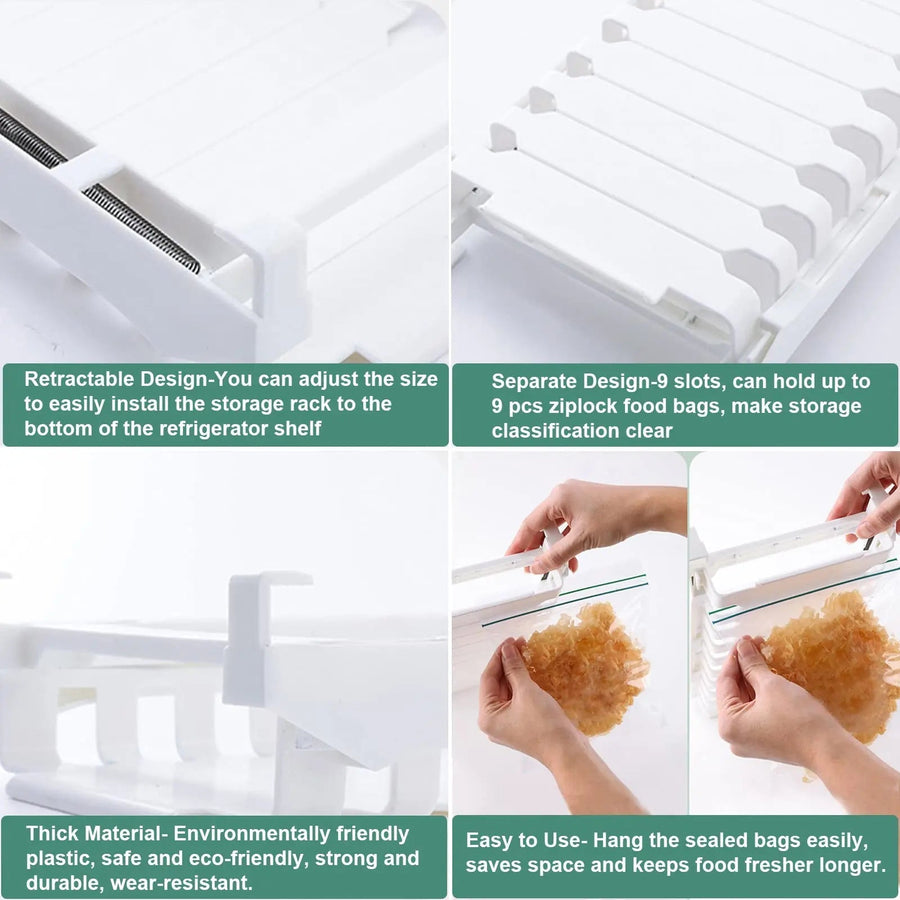 FreshRack™ - Verstellbarer Kühlschrank-Aufbewahrungsorganisator