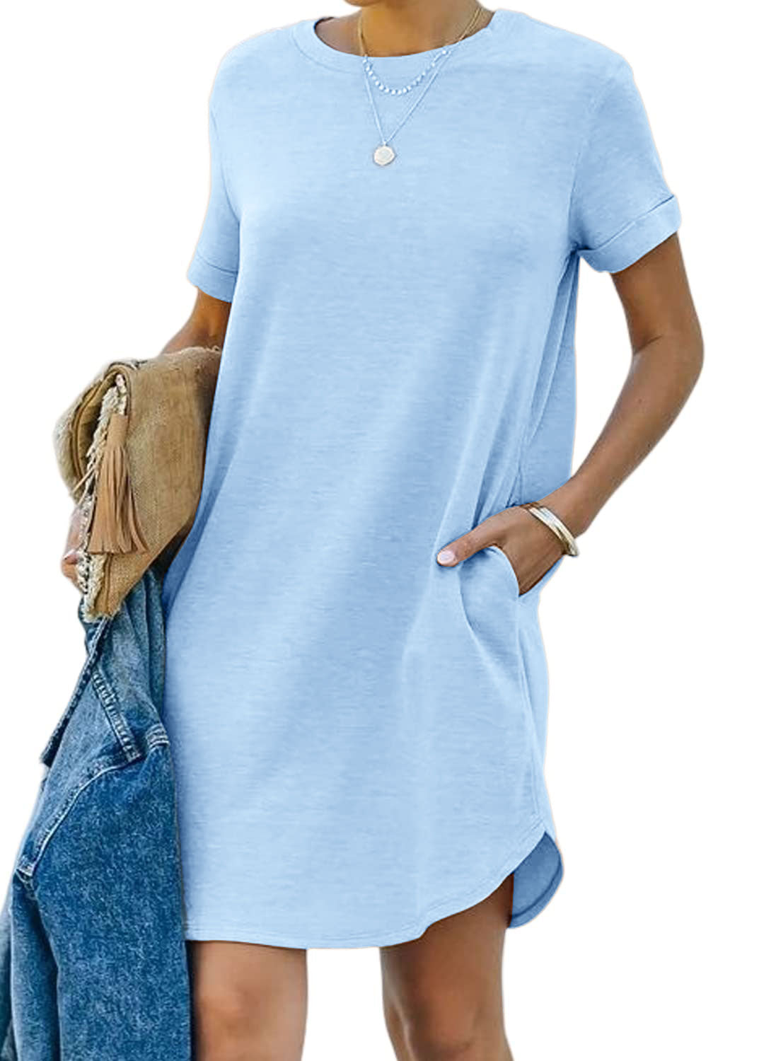 lisa™ | Casual short-sleeved T-shirt dress with pockets 