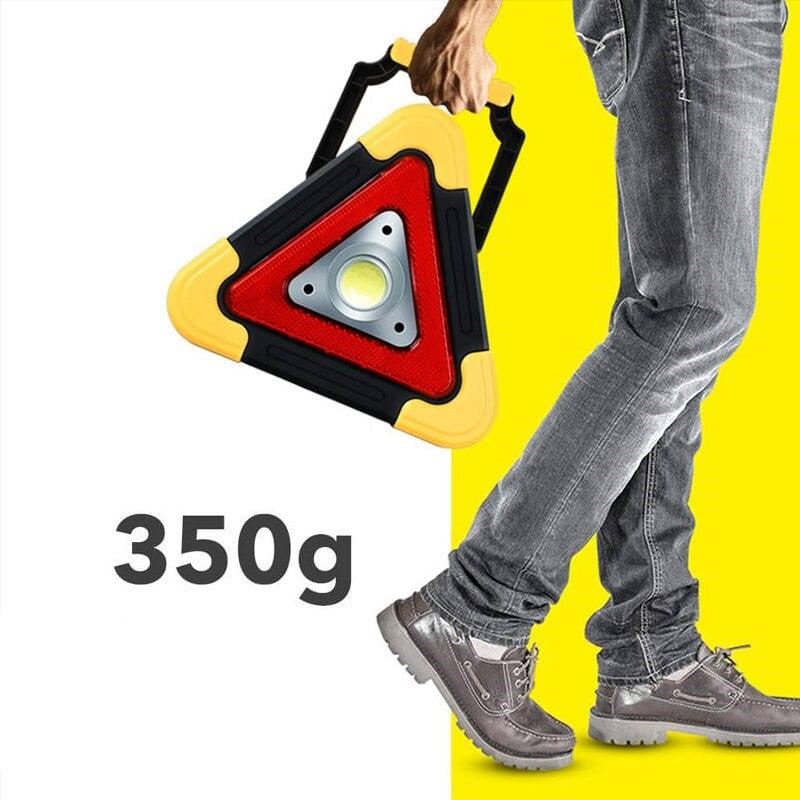 SolarAlert™ | 2-in-1 solar-powered triangular roadside warning light