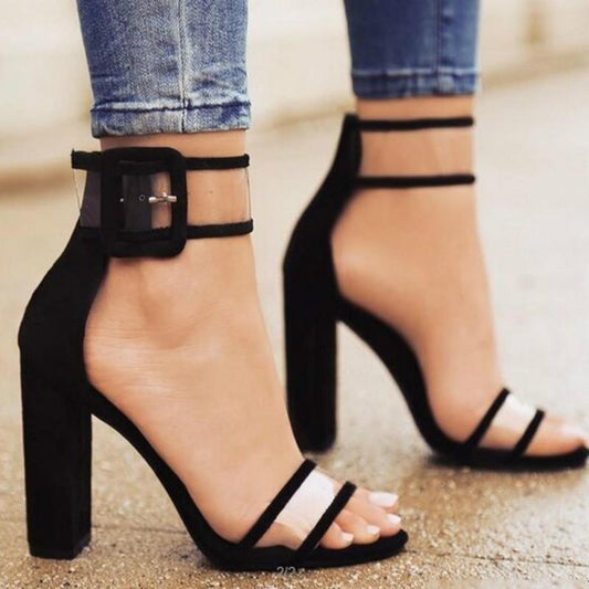 Strutique™ | T-Stage Fashion High Chunky Heel Style Stilettos 