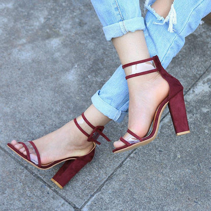 Strutique™ | T-Stage Fashion High Chunky Heel Style Stilettos 