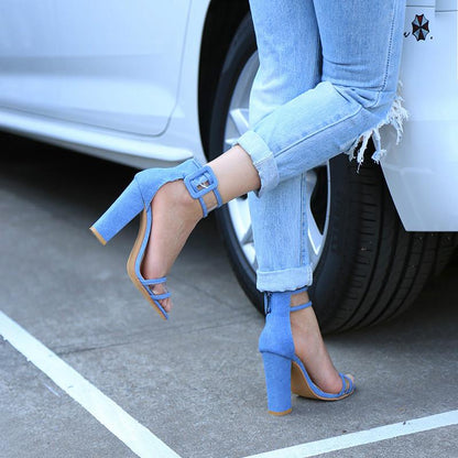Strutique™ | T-Stage Fashion High Chunky Heel Style Stilettos 
