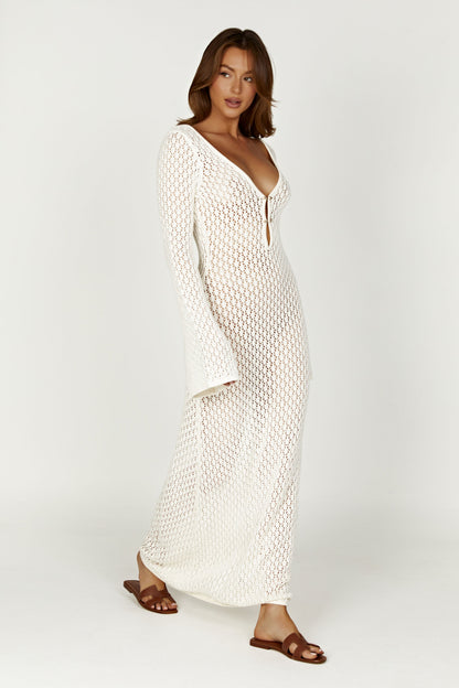 Lara™ | Sophisticated white dress 