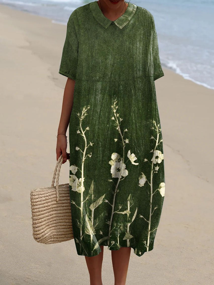 Julia™ | Colorful spring dress with draped pleats