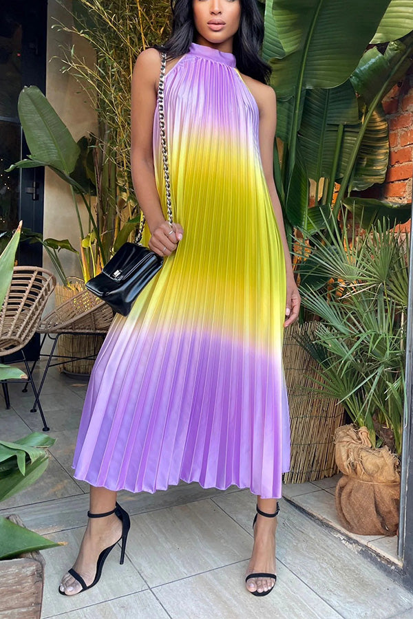 Aurelisse™ | Pleated loose A-line midi dress