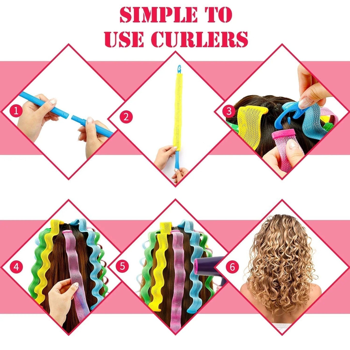 CurlSerene™ - Hitzefreies Spiralhaarband-Set