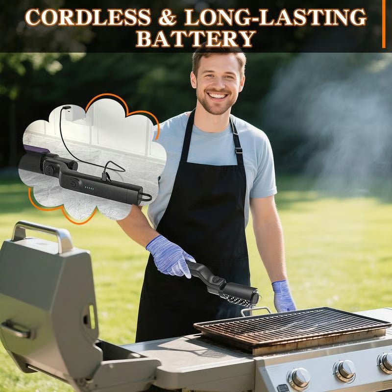 GrillPro™ - Kabellose elektrische BBQ-Bürste mit verstellbarem Winkel