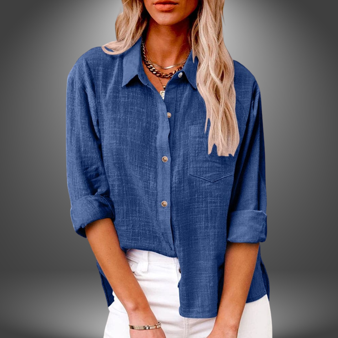 LinoLuxe™ – Premium Linen Blouse