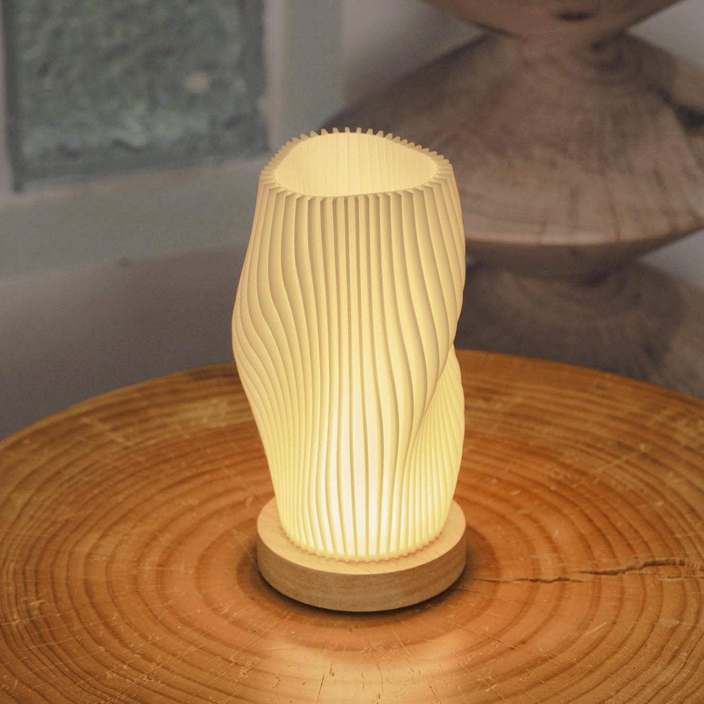 LumiGlow™ - Vintage gestreifte Nachtlichtlampe