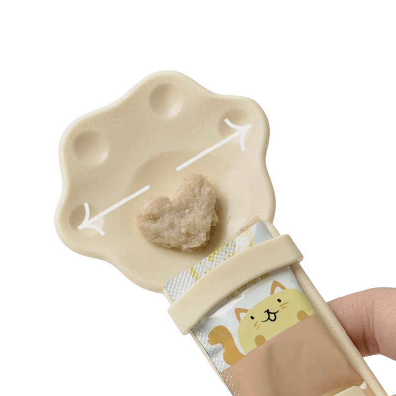 PawSpoon™ - Interaktiver Katzenleckerlöffel zum Drücken