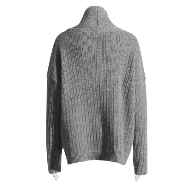 50% OFF | Sivora™ | Women's Ribbed Asymmetric Collar Knit Sweater [Rabat på sidste dag]