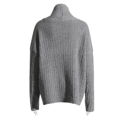 50% OFF | Sivora™ | Women's Ribbed Asymmetric Collar Knit Sweater [Rabat på sidste dag]