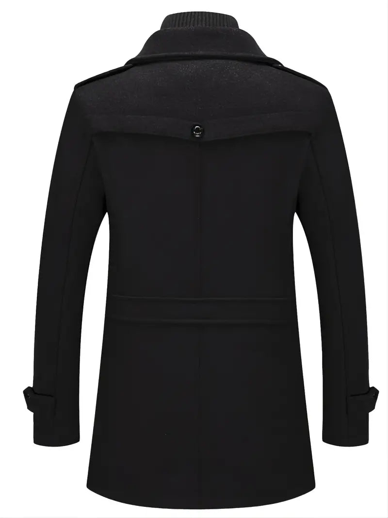 NordWool™ - Herrenmantel mit doppeltem Kragen aus Wolle