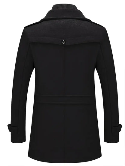 NordWool™ - Herrenmantel mit doppeltem Kragen aus Wolle