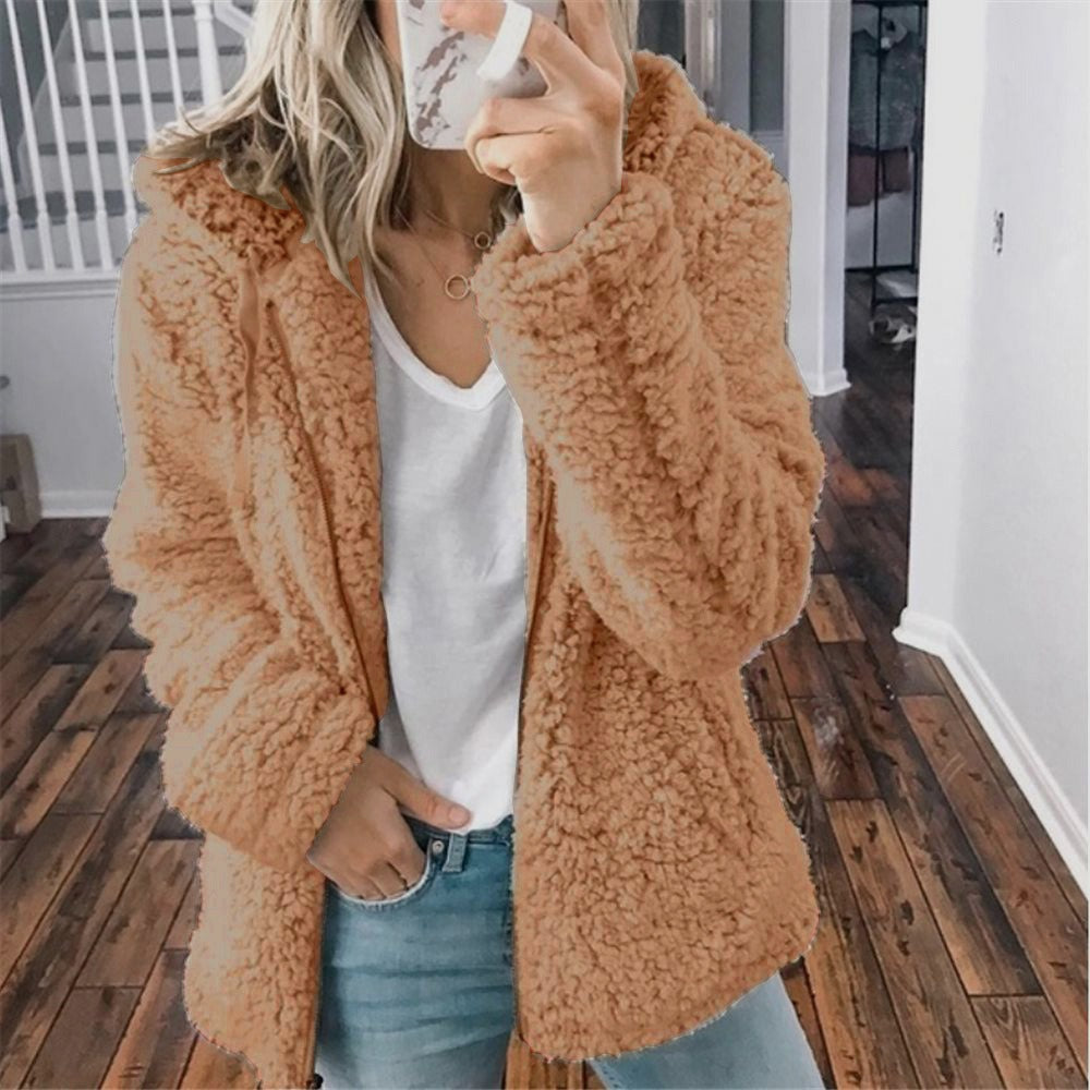 Celandine™ - Cozy teddy coat with hood