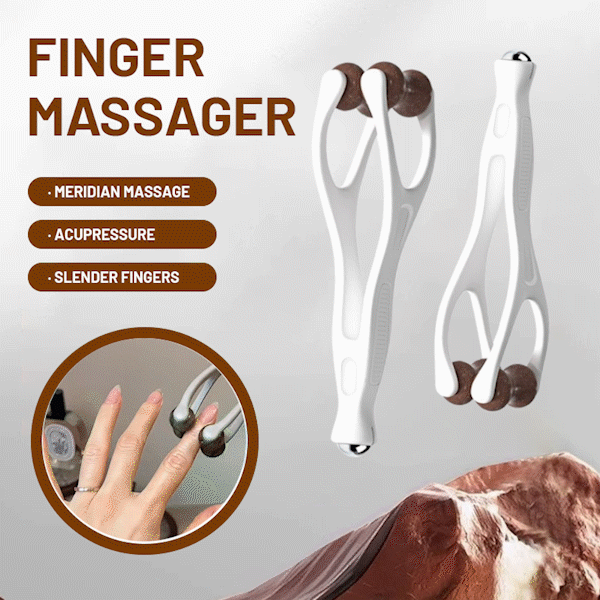 Akupressur-Fingermassagegerät – Handschmerz-Entlastungswerkzeug mit Bian-Stein