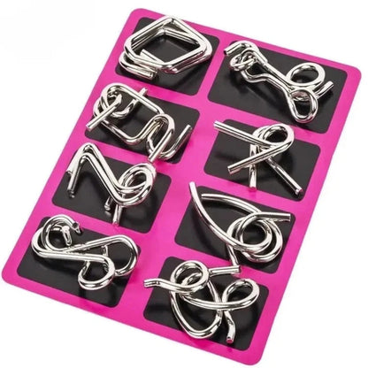 50% RABATT | BrainFlex™ - Metall-Puzzleset für kognitive Herausforderung und Spaß