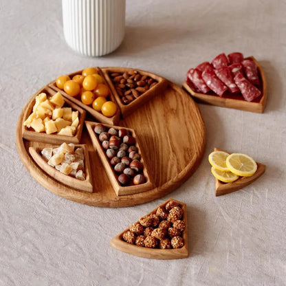 TimberEase™ - Modulares Snack-Serviertablett aus Holz