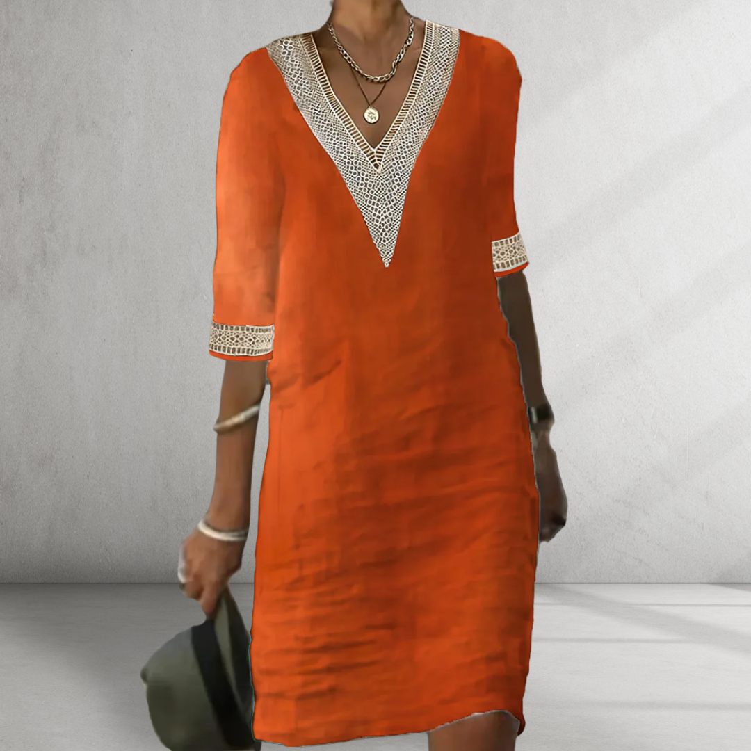 Novirea™ | Cotton and linen summer dress