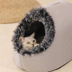 Gemütliches Winter-Höhlenbett für kleine Hunde und Katzen
