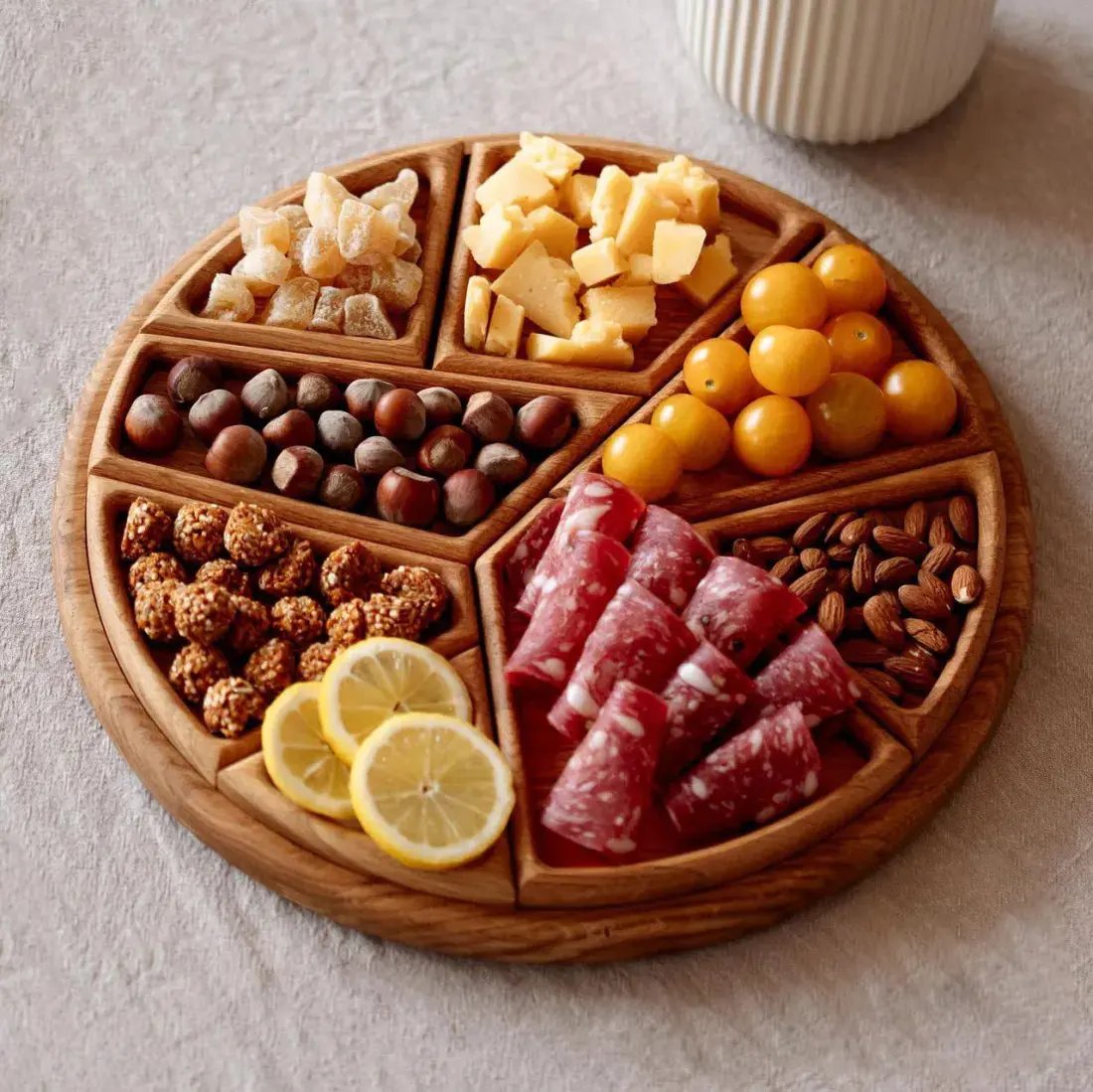 TimberEase™ - Modulares Snack-Serviertablett aus Holz