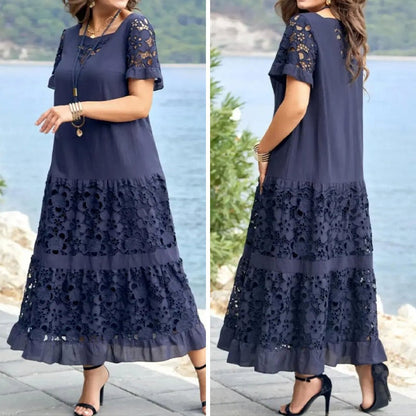 LaceGrove™ | Elegant Floral Lace Loose Flowing Dress
