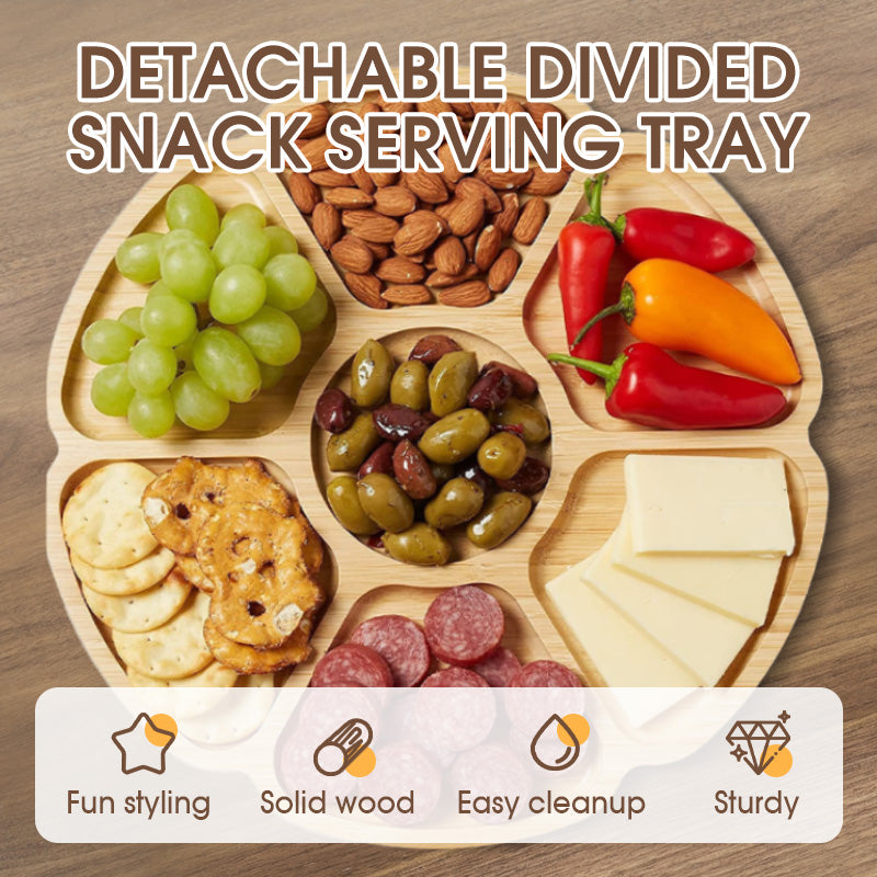 SnackEase™ - Abnehmbares Geteiltes Servierbrett für Snacks