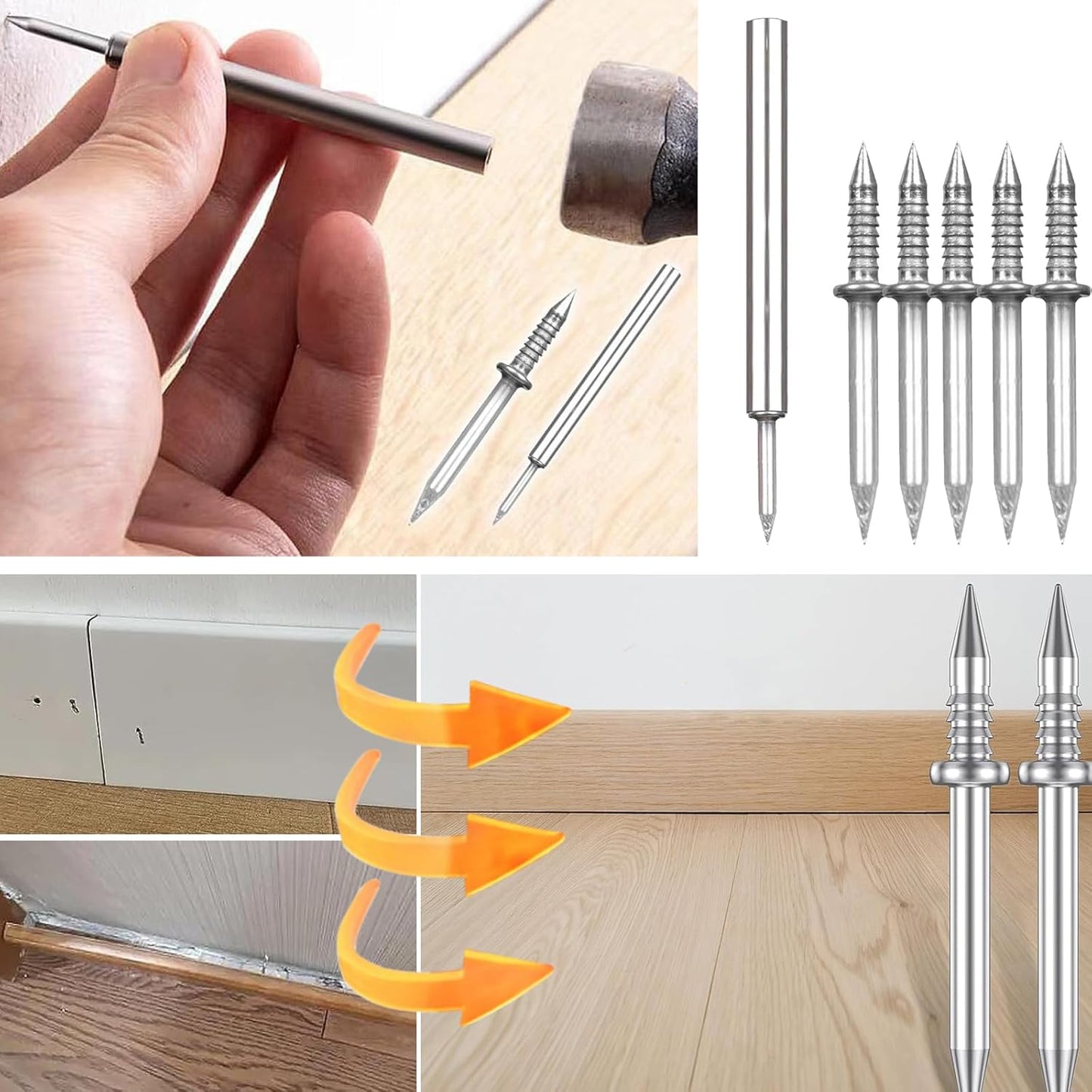 Doppelkopf-Basisstift™ – Einfache Drahtbefestigung für schnelle Montage