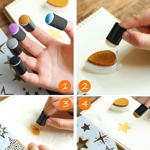 50% OFF | DazzleDab™ | DIY Sponge Finger Painting Set - incl. 20 colors