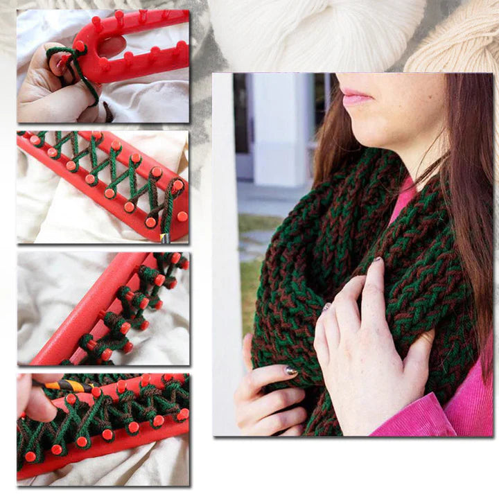 KnitMaster™ - Handlicher Webrahmen für kreative Strickprojekte