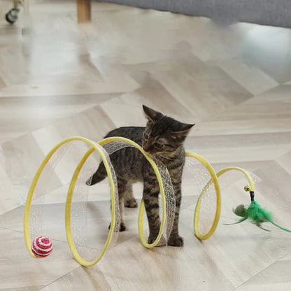KittyMaze™ | Collapsible cat tunnel with built-in toy