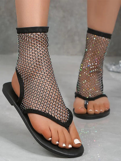 GlimmerMesh™ | Sparkling mesh sandals