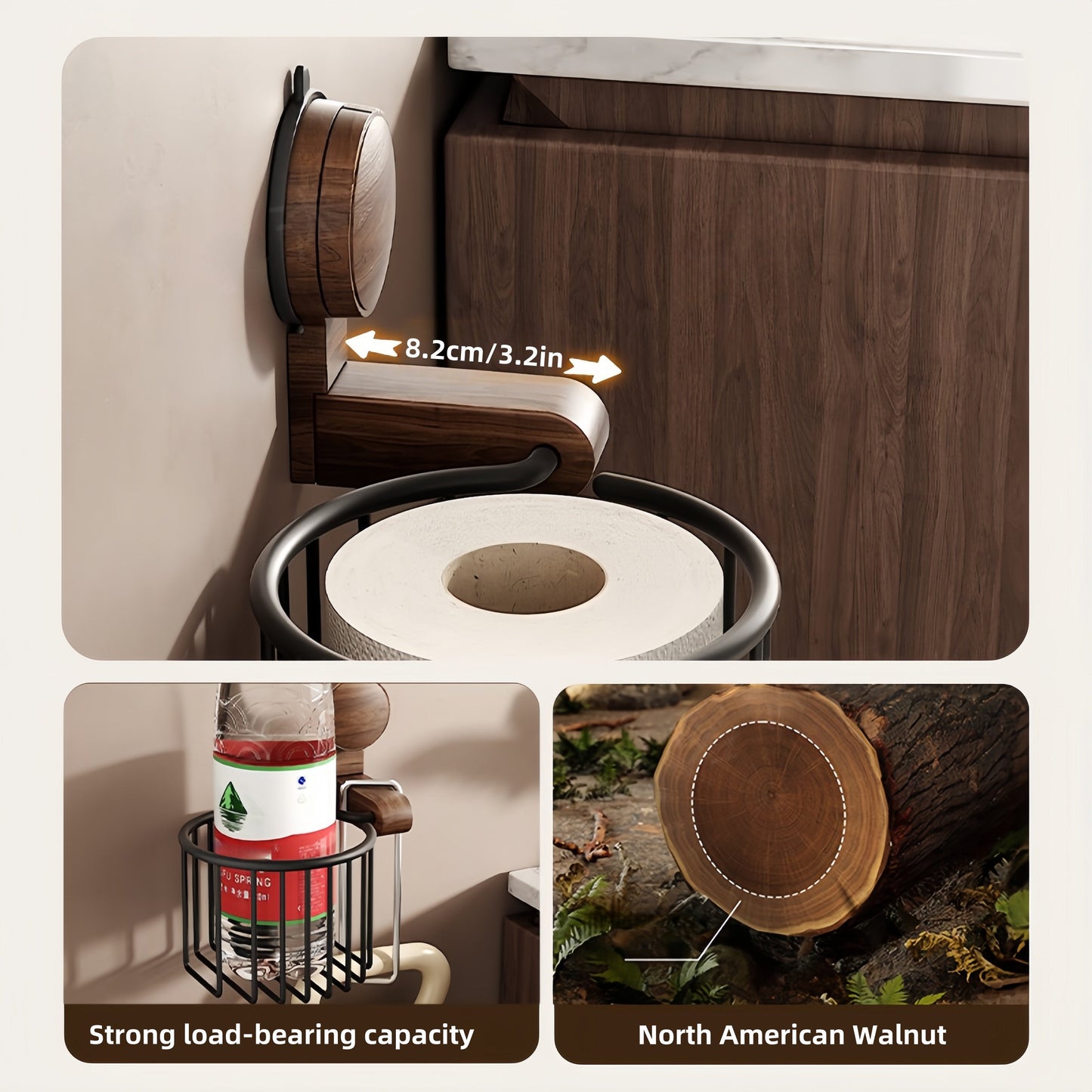 Feuchtigkeitsbeständiger Toilettenpapierhalter für das Badezimmer