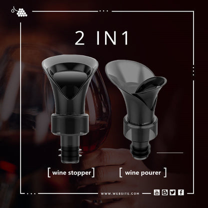 VinoSeal™ - 2-in-1 Rotweinverschluss und Ausgießer