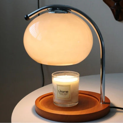 Vintage Glas-Tischlampe mit elegantem Retro-Design