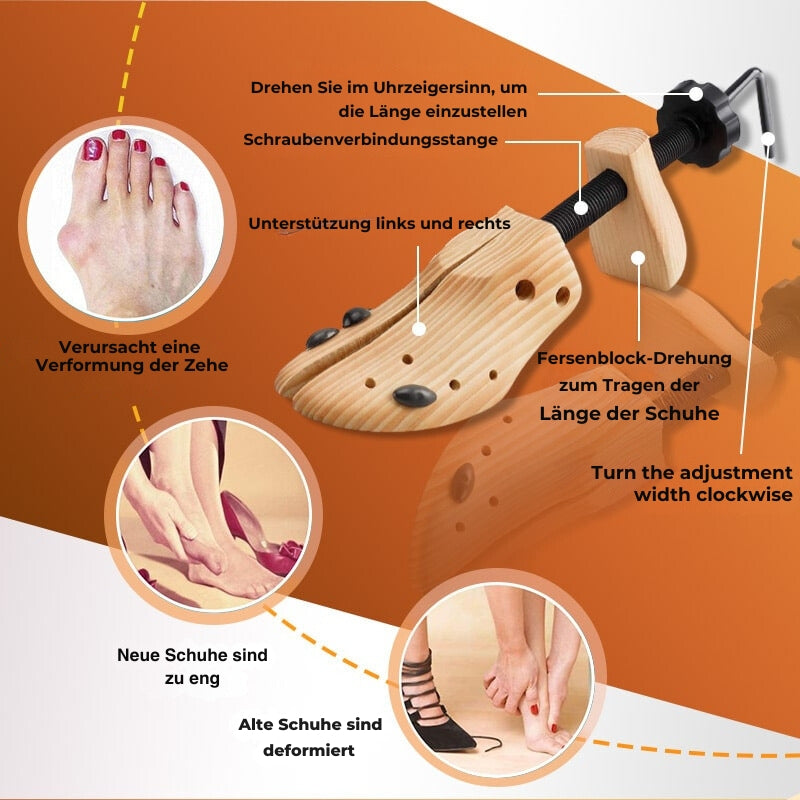 TimberStride™ | Wooden tools for wide shoes 