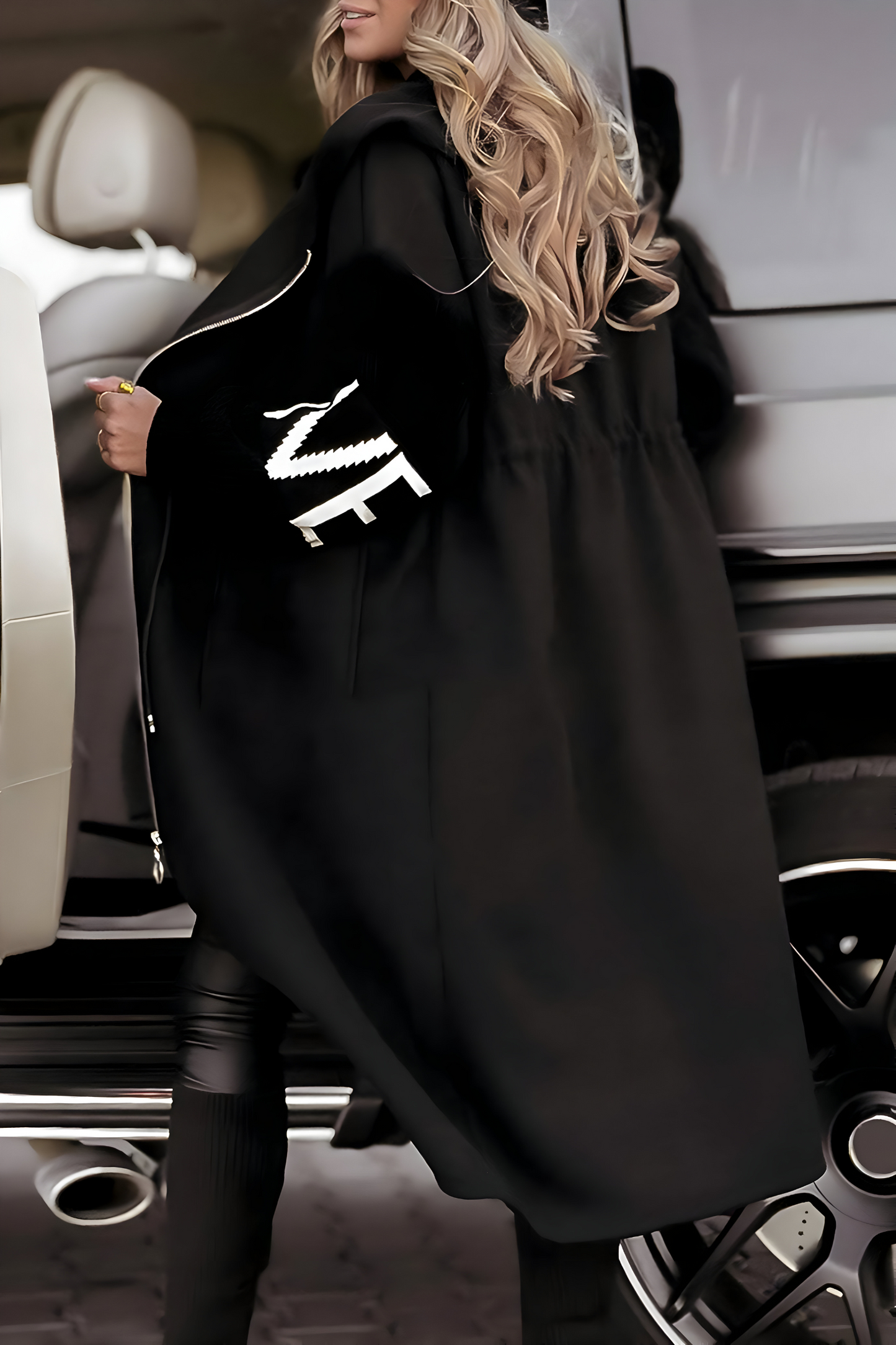 Felicia™ | Women's jacket with knitted sleeves and hood 