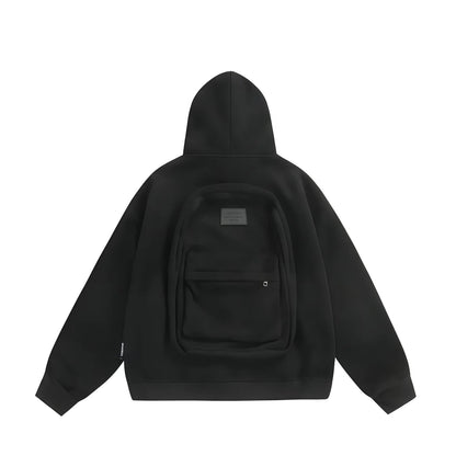 HoodSac™ - Tragbarer Reise-Hoodie mit integriertem Stauraum