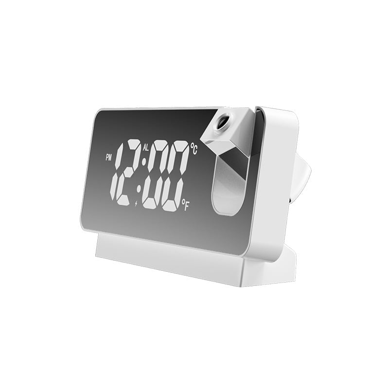 AlarmProject™ - LED-Spiegelwecker mit Doppelalarmen und Temperaturanzeige