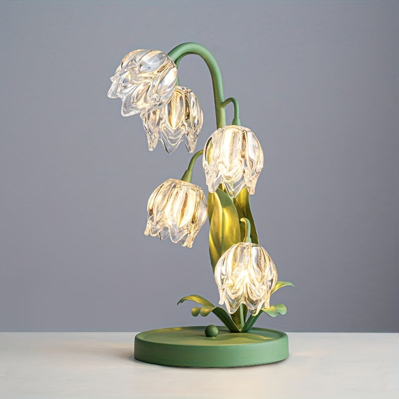 Moderne Blumen-LED-Tischlampe für stilvolle Wohnkultur