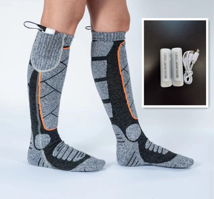 Nolan™ - Wiederaufladbare beheizbare Socken für ganztägige Wärme