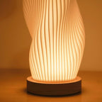 Vintage gestreifte Nachtlichtlampe