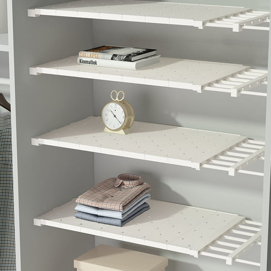 OrganizeEase™ – Erweiterbares Spannregal für den Kleiderschrank