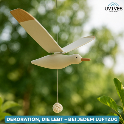 SkyGull™ – Hand-carved seagull with flapping wings