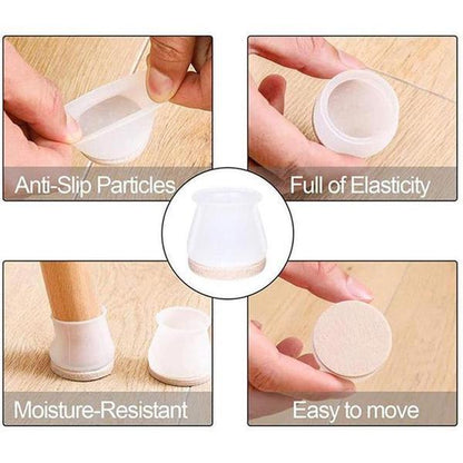 SwiftlyGlide™ | Silicone Table and Chair Leg Protectors [2+2 Free]