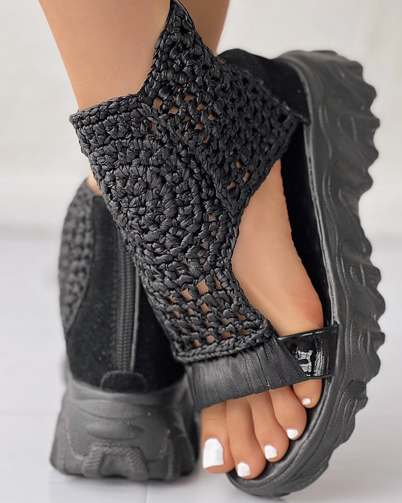 Fevva™ | Knitted stretch summer sandals