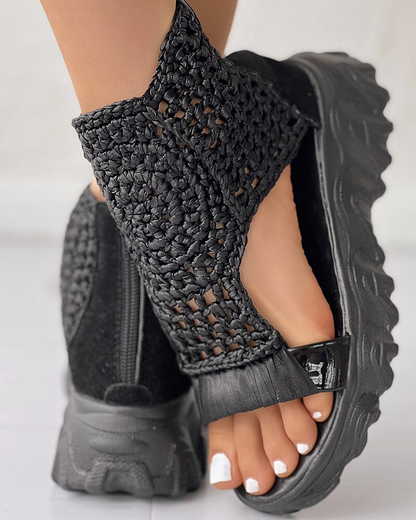 Fevva™ | Knitted stretch summer sandals